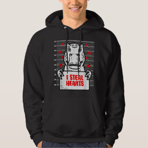 Dinosaur Valentijnsdag Kinder I Steal Hearts T-Rex Hoodie