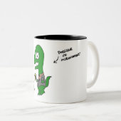 Dinosaur van Achievement Tweekleurige Koffiemok (Voorkant rechts)