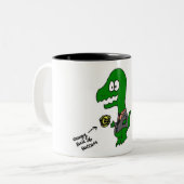 Dinosaur van Achievement Tweekleurige Koffiemok (Voorkant links)
