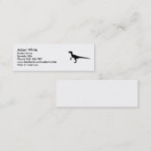 Dinosaur velociraptor mini visitekaartje (Voorkant / Achterkant)