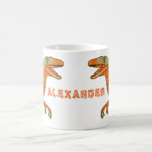 Dinosaur velociraptor Personalized Koffiemok