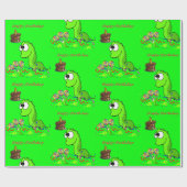 Dinosaur Verjaardag Inpakpapier (Vlak)