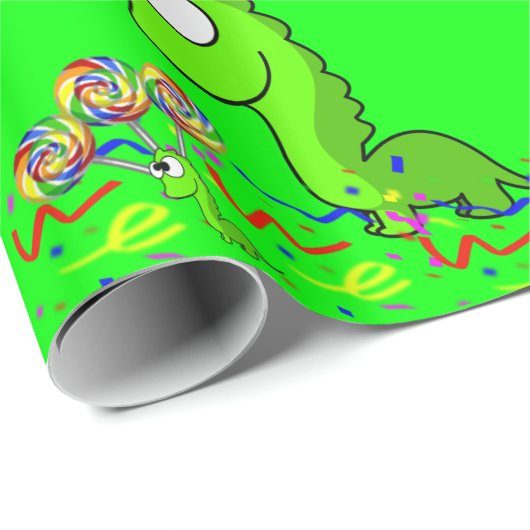 Dinosaur Verjaardag Inpakpapier (Rol Hoek)