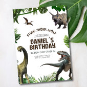 Dinosaur verjaardag Jurassic Stomp Chomp en Brul Kaart