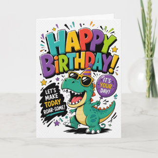 Dinosaur Verjaardag Kaart
