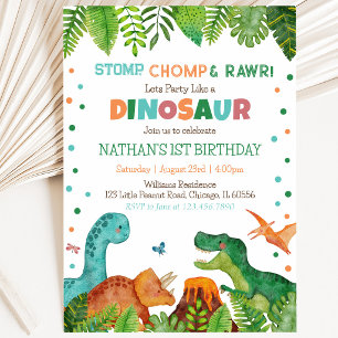 Dinosaur Verjaardag Kaart