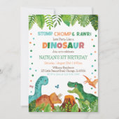 Dinosaur Verjaardag Kaart (Voorkant)