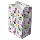 Dinosaur Verjaardag Medium Cadeauzakje (Voorkant Gekanteld)