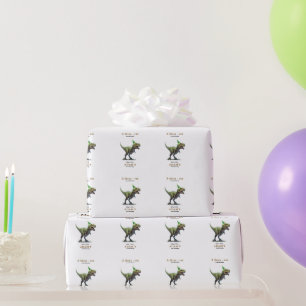 Dinosaur Verjaardag Thema Drie Rex Dino Jongens Fe Cadeaupapier