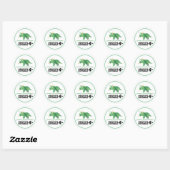 Dinosaur Verjaardag Triceratops Sticker (Vel)