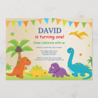 Dinosaur Verjaardag Uitnodiging Dino Party