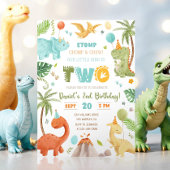 Dinosaur Verjaardag Uitnodiging, EDITABLE Dinosaur Kaart