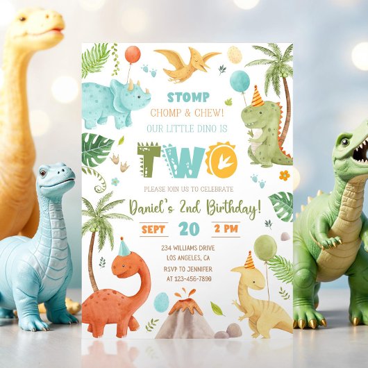 Dinosaur Verjaardag Uitnodiging, EDITABLE Dinosaur Kaart