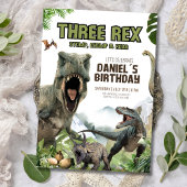 Dinosaur Verjaardag uitnodiging voor Rex Verjaarda