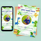 Dinosaur Verjaardag Uitnodigingen voor kinderen Di