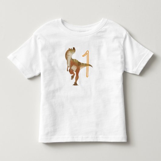 Dinosaur verjaardags jongen kinder shirts (Voorkant)