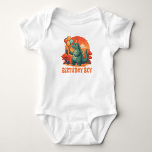 Dinosaur Verjaardags Jongen Romper
