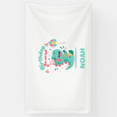 Dinosaur Verjaardagsbanner | Jongensfeestje | Bewe Spandoek (Verticaal)