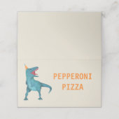 Dinosaur Verjaardagsfeest Menu Tent Kaarten (Buitenkant ongevouwen)