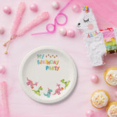 Dinosaur verjaardagsfeest papieren bordje (Feest)