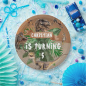 Dinosaur-verjaardagsfeest Papieren Bordje (Feest)