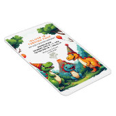 Dinosaur Verjaardagsfeest Uitnodiging Flexibele Ma Magneet (Rechterzijde)