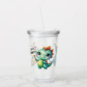 Dinosaur Verjaardagsfeestje  Acryl Drinkbeker (Links)