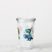Dinosaur Verjaardagsfeestje  Acryl Drinkbeker (Achterkant)