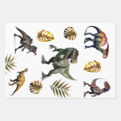 Dinosaur verjaardagsfeestje inpakpapier vel (Voorkant 2)