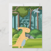 Dinosaur Verjaardagsfeestje Kaart (Achterkant)