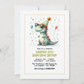 Dinosaur Verjaardagsfeestje Kaart (Voorkant)