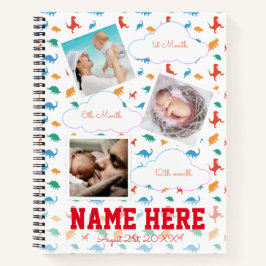 Dinosaur verjaardagsfeestje Milestone Guest Book Notitieboek