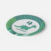 Dinosaur verjaardagsfeestje paper bord (Gekanteld)