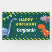 Dinosaur Verjaardagsfeestje Spandoek (Horizontaal)