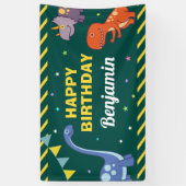 Dinosaur Verjaardagsfeestje Spandoek (Verticaal)