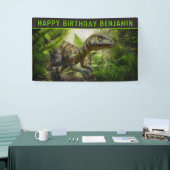 Dinosaur Verjaardagsfeestje Spandoek (Beurs)