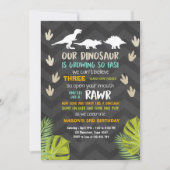 Dinosaur verjaardagsuitnodiging Dinosaur Party Cha Kaart (Voorkant)
