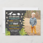 Dinosaur verjaardagsuitnodiging Dinosaur Party nod Kaart (Voorkant)