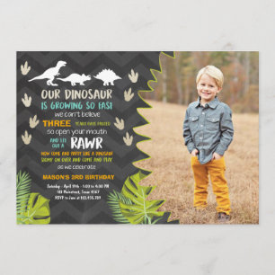 Dinosaur verjaardagsuitnodiging Dinosaur Party nod Kaart