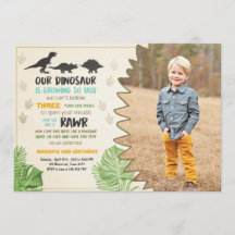 Dinosaur verjaardagsuitnodiging Dinosaur Party Uit