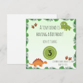 Dinosaur verjaardagsuitnodiging voor kinderen feestdagenkaart (Voorkant / Achterkant)