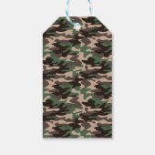 Dinosaur-verjaardagsverkrachter, kamouflage krasse cadeaulabel (Achterkant)