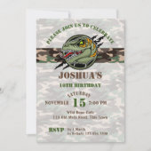 Dinosaur-verjaardagsverkrachter, kamouflage krasse kaart (Voorkant)