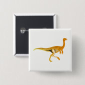 Dinosaur Vierkante Button 5,1 Cm (Voorkant /achterkant)