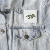 Dinosaur Vierkante Button 5,1 Cm (In situ)