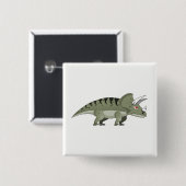 Dinosaur Vierkante Button 5,1 Cm (Voorkant /achterkant)