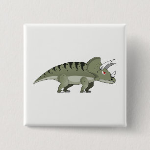 Dinosaur Vierkante Button 5,1 Cm