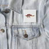 Dinosaur Vierkante Button 5,1 Cm (In situ)