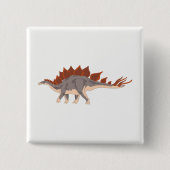 Dinosaur Vierkante Button 5,1 Cm (Voorkant)