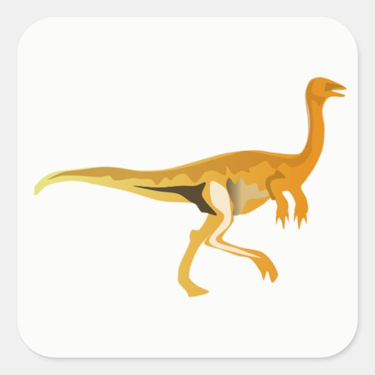 Dinosaur Vierkante Sticker (Voorkant)